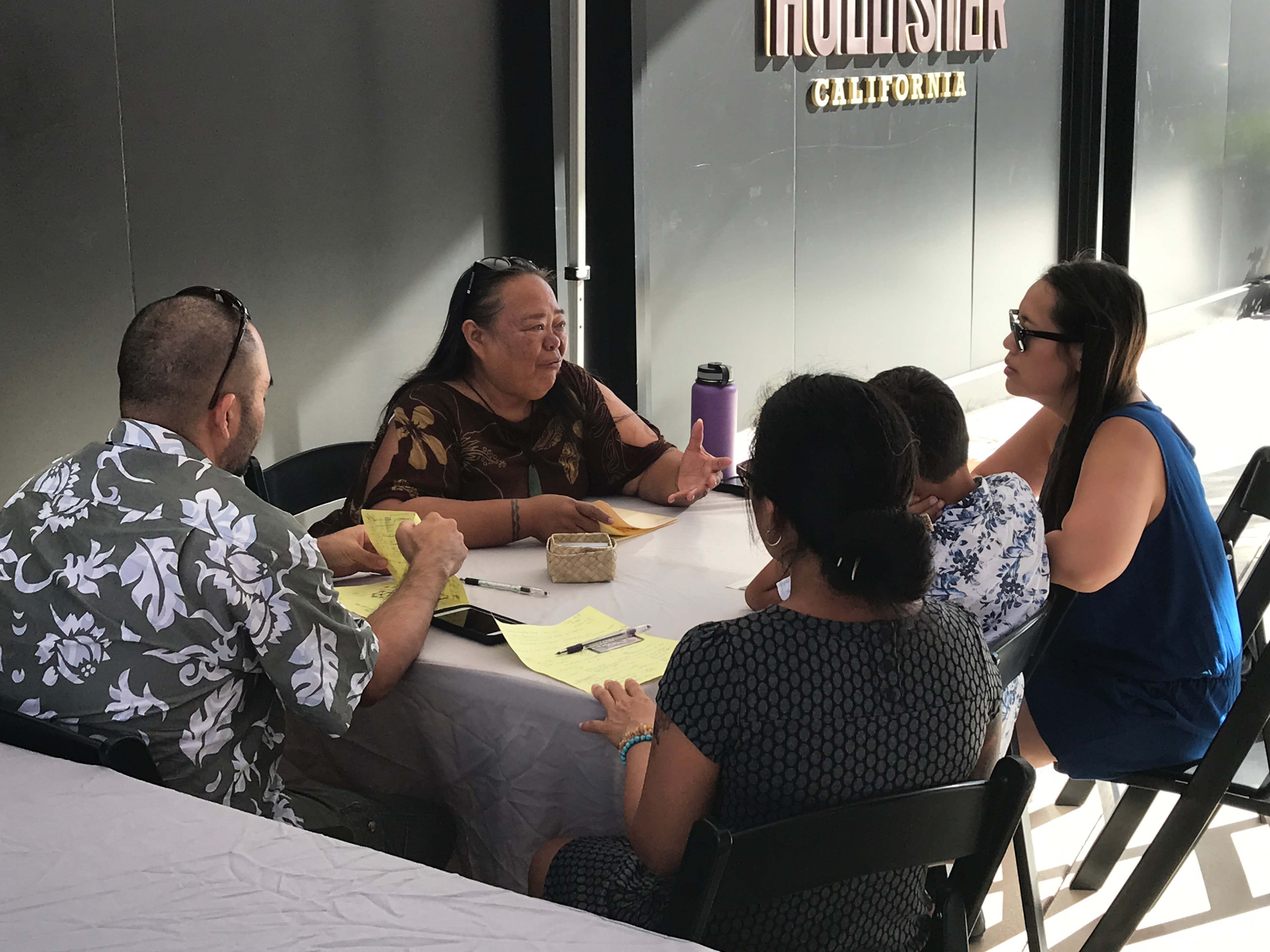 Group meeting discussion around table