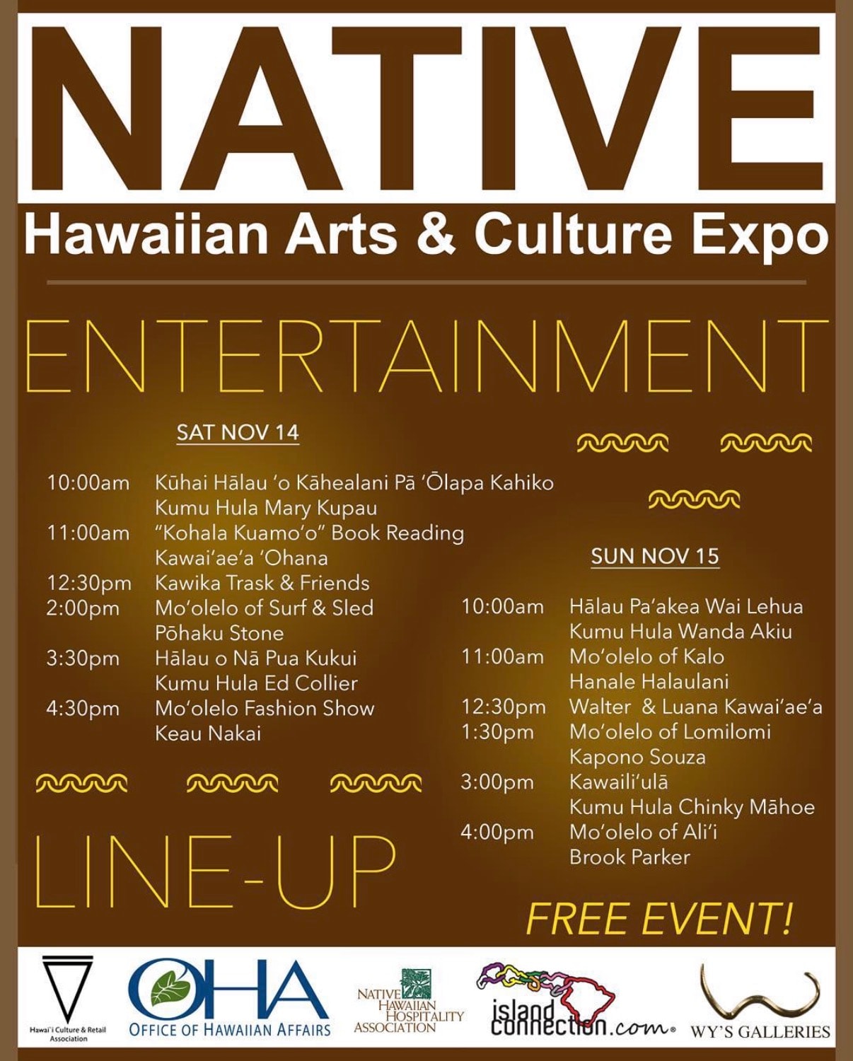 Native Hawaiian Arts & Culture Expo event poster