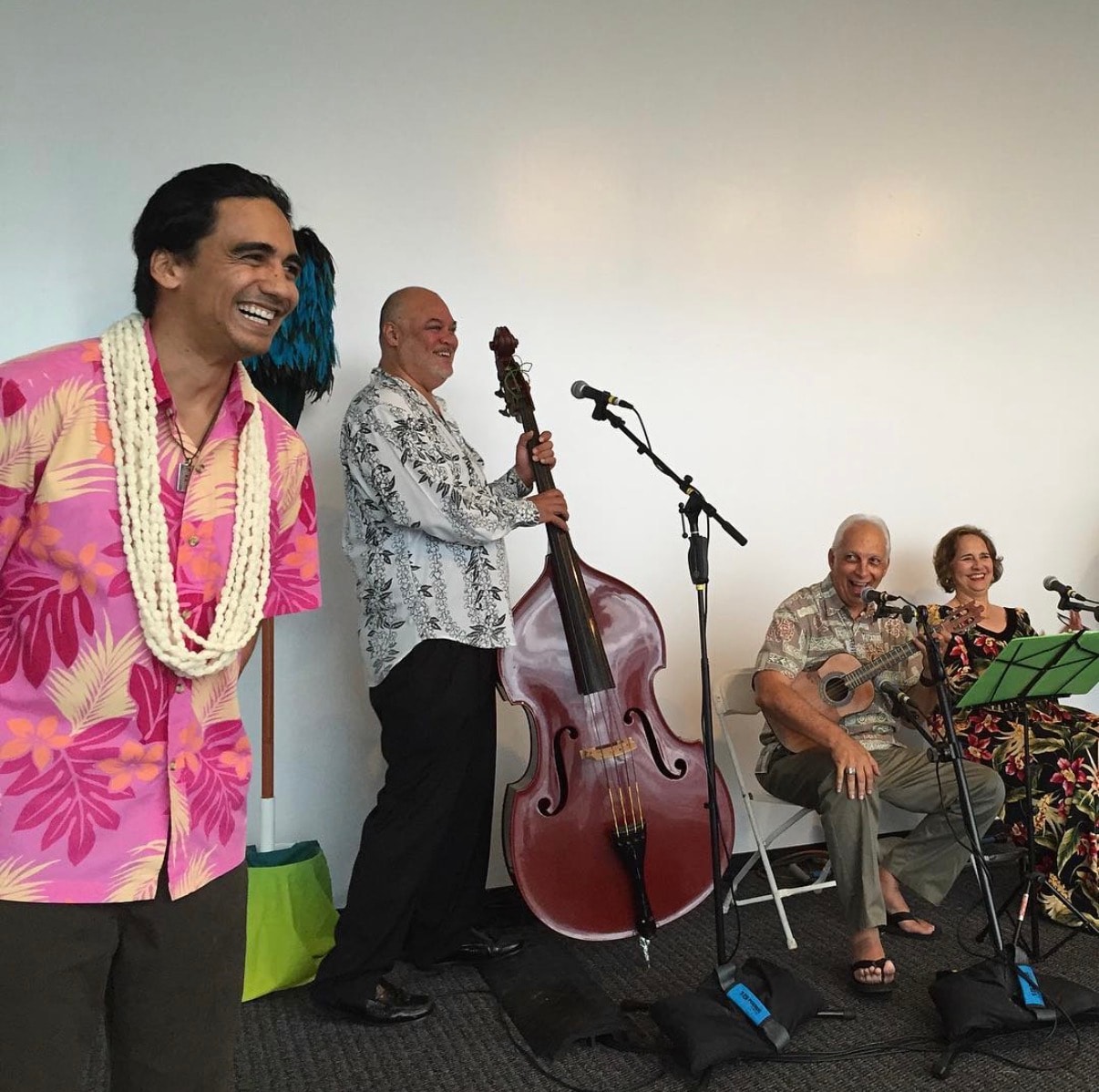 Musicians performing with cello and guitar ensemble