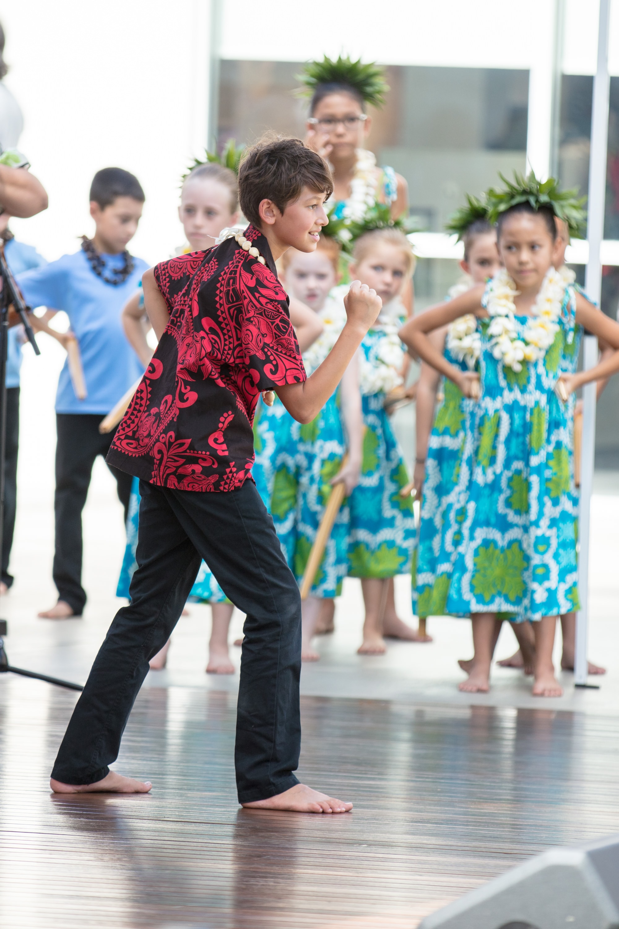 Children performing traditional Pacific Island dance
